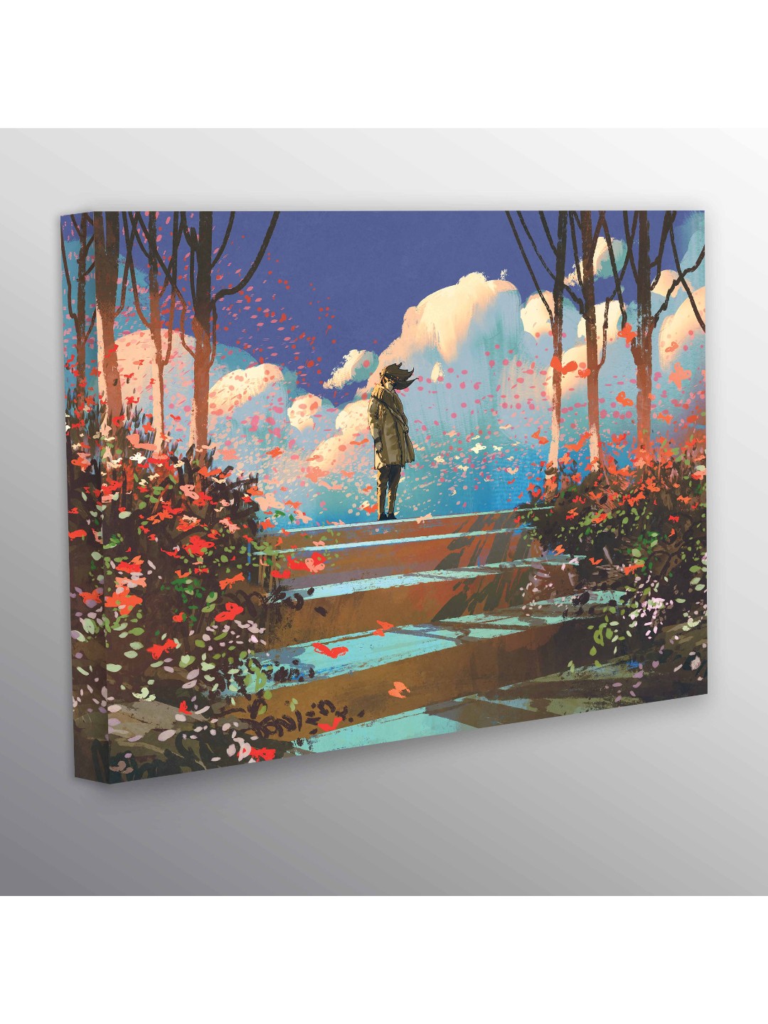 

CVANU Blue & Green Canvas Painting Wall Art