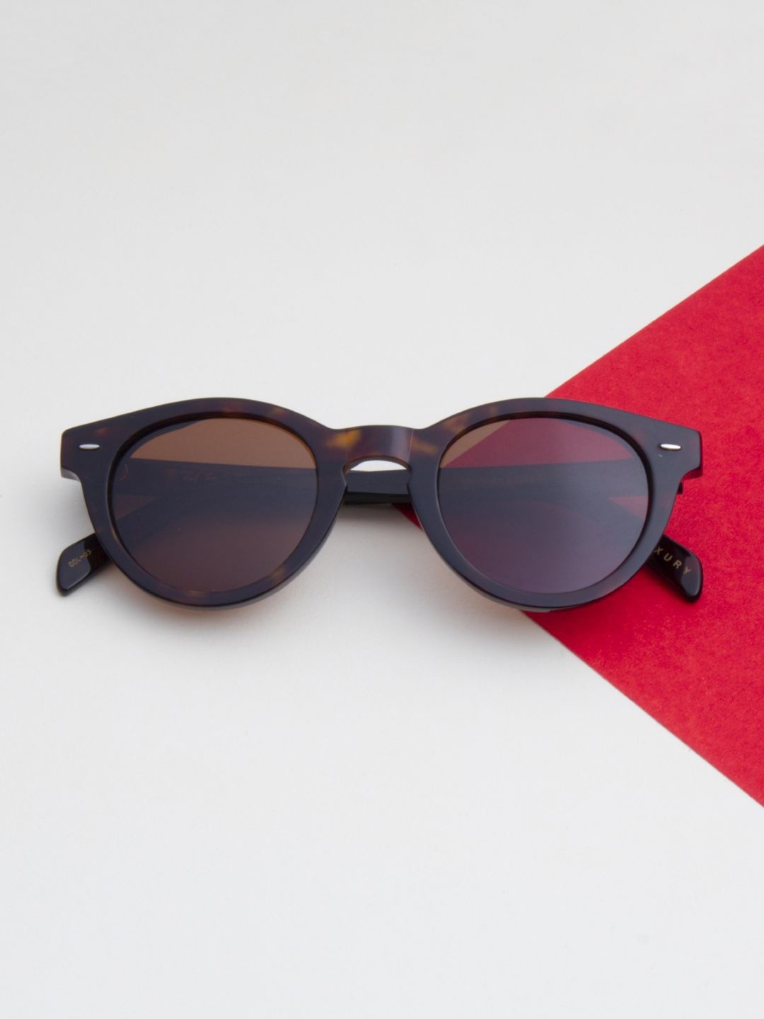 

Ted Smith Premium Acetate Unisex Round Sunglasses with Polarised Lens, Brown