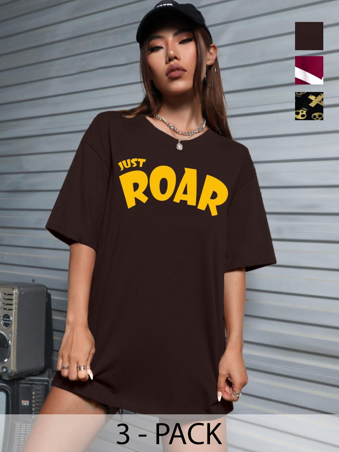 

Leotude Women 3 Printed T-shirt, Multi