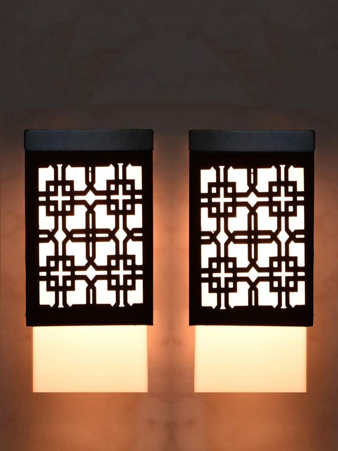 

Gojeeva Black & White 2 Pieces Textured Wooden Contemporary Ceiling Lamp