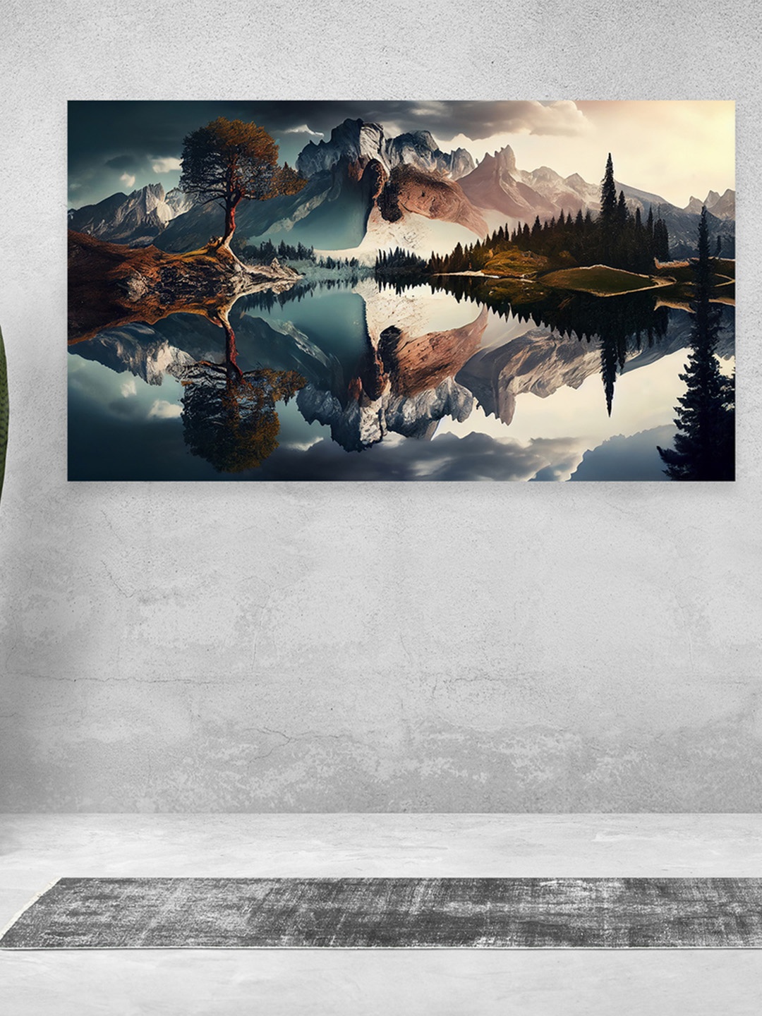 

CVANU Blue & White Canvas Painting Wall Art