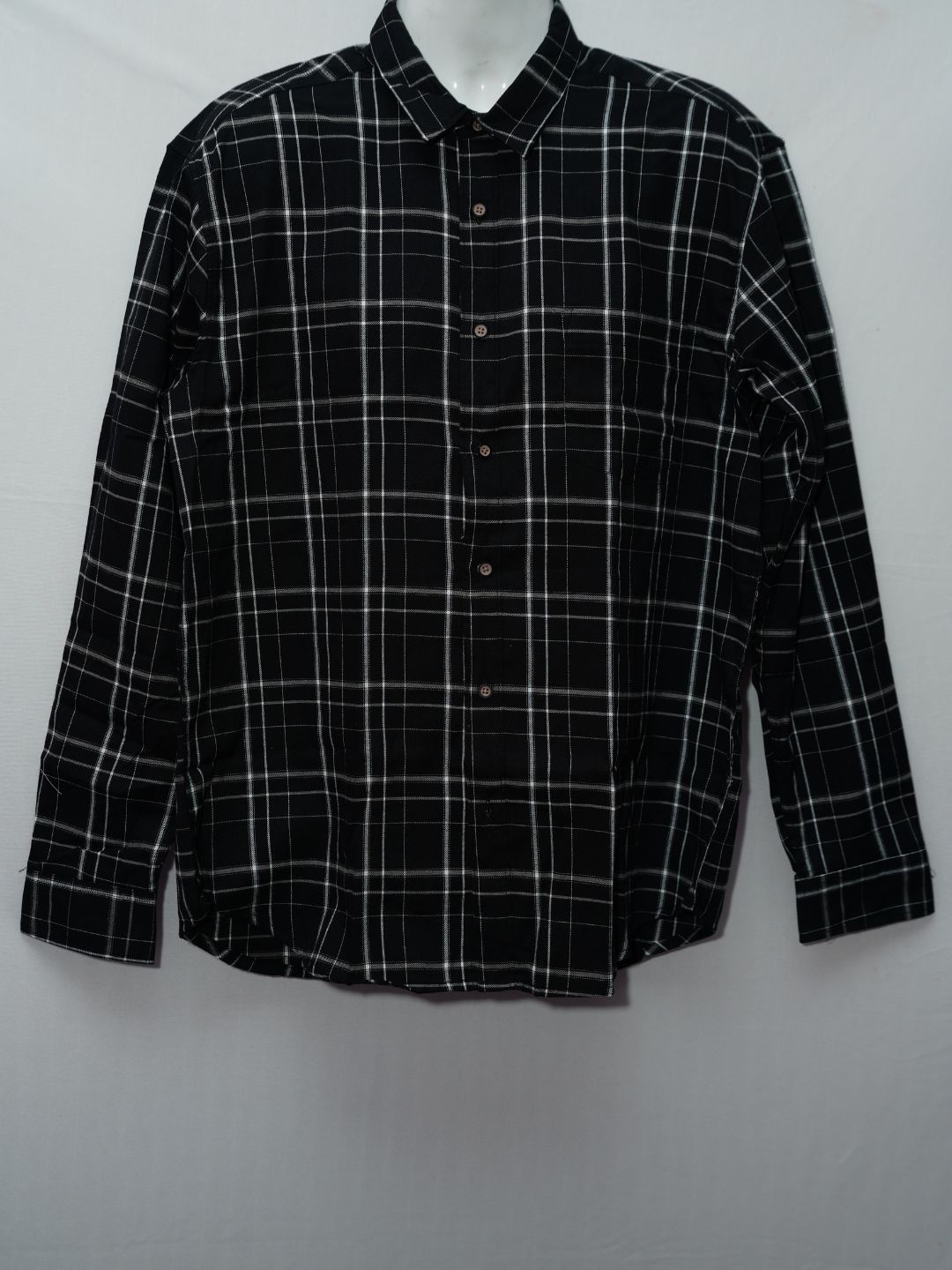 

ZENZAAI Men Comfort Opaque Checked Casual Shirt, Black