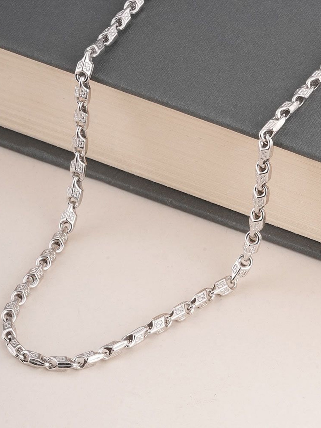 

PALMONAS Men 925 Sterling Silver Rhodium-Plated Chain