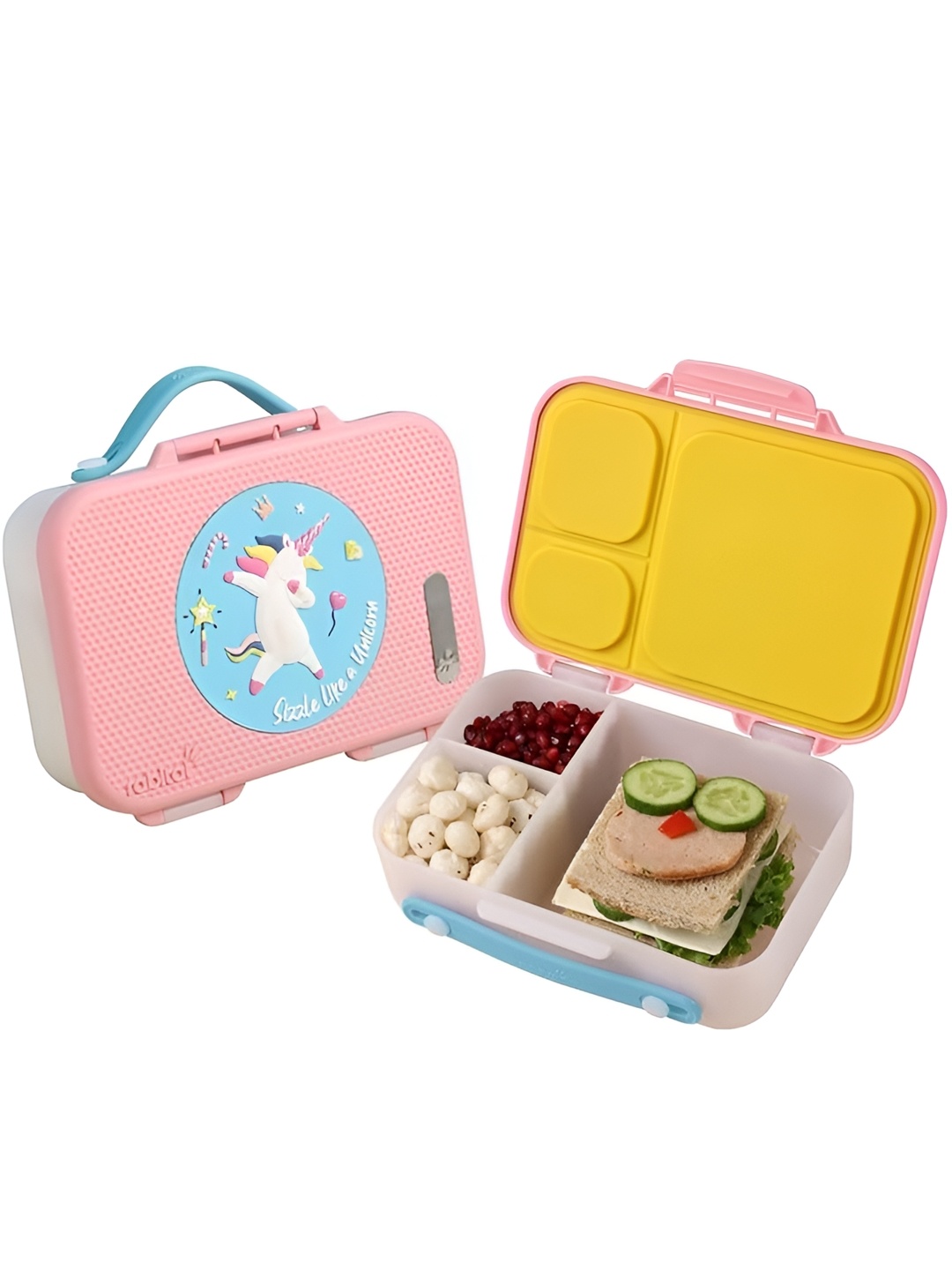 

Rabitat Pink 2025 Plastic Easy to Clean Lunch Box