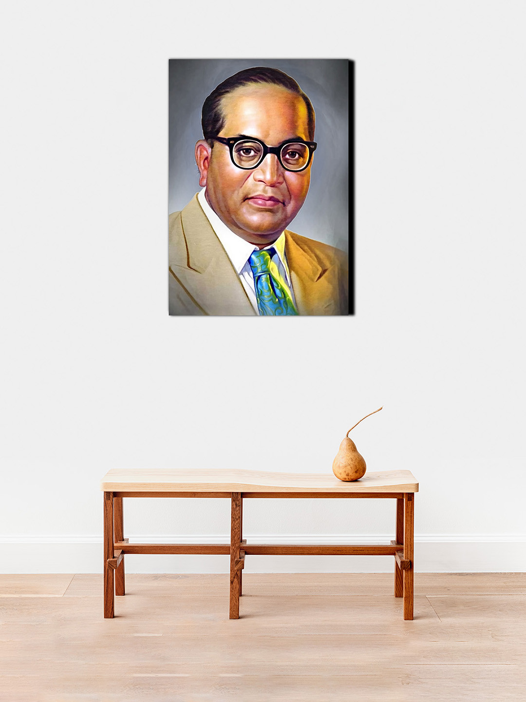

CVANU Brown & Beige Dr B.R. Ambedkar Picture Printed Wall Art