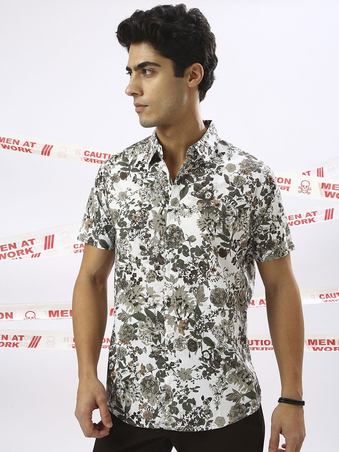 

THE BEETEL HOUSE Men Slim Fit Opaque Printed Casual Shirt, Grey