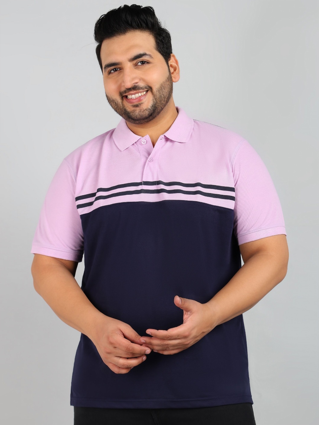 

XFOX Men Colourblocked Polo Collar T-shirt, Multi