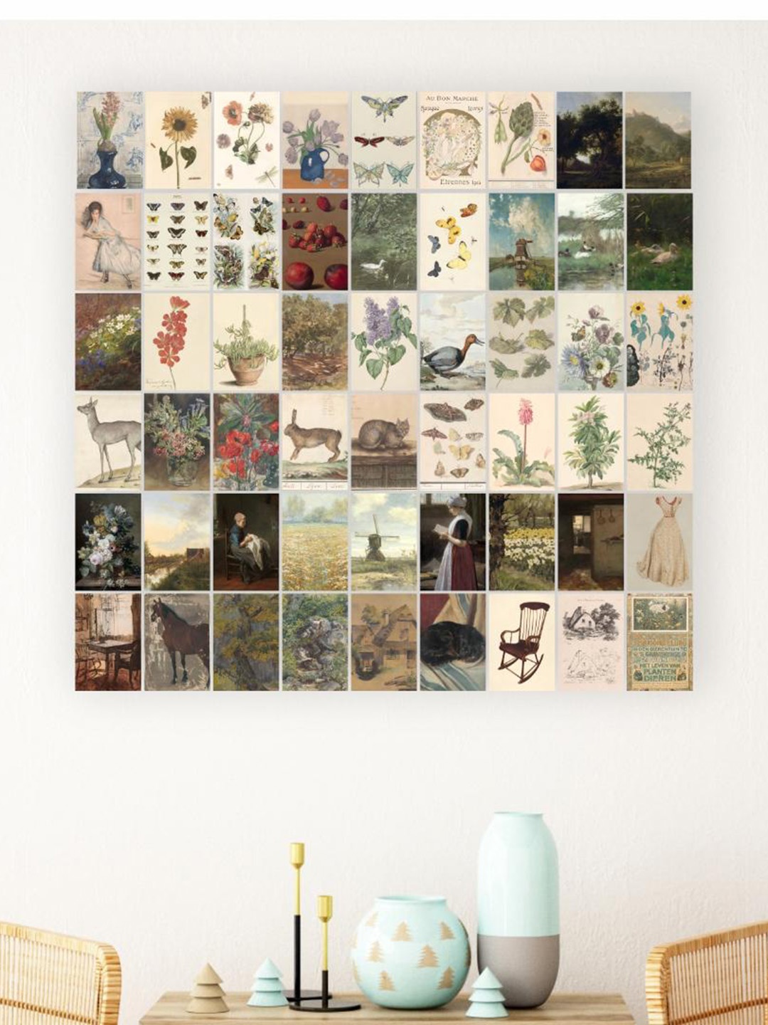 

CVANU Multicoloured 54 Pieces Paper Wall Art, Multi