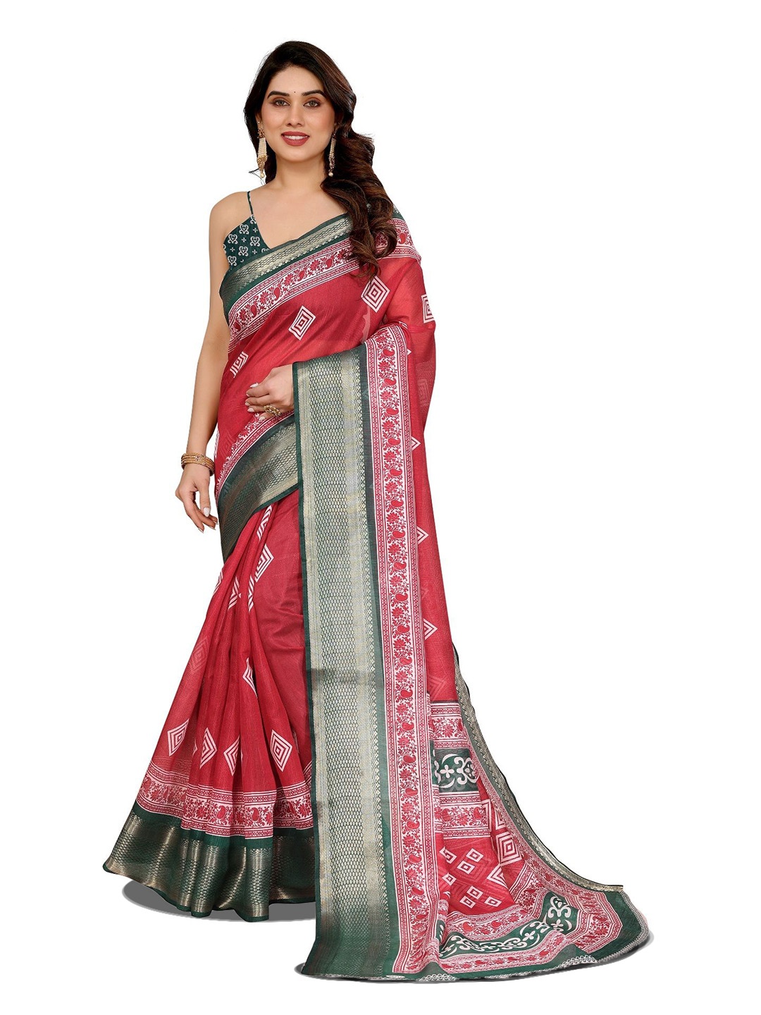 

Moda Rapido Ethnic Motifs Saree, Maroon