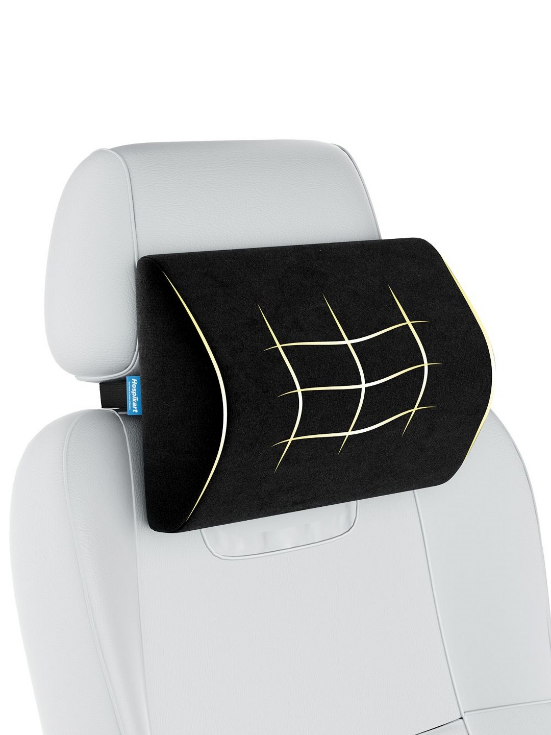 

HOSPIKART Black Memory Foam Car Pillow Cushion