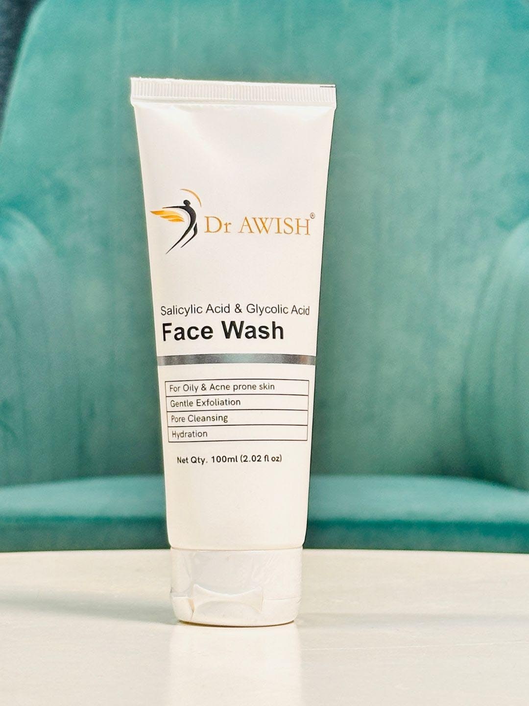 

Dr AWISH Glycolic & Salicylic Acid Face Wash - 100 ml, White