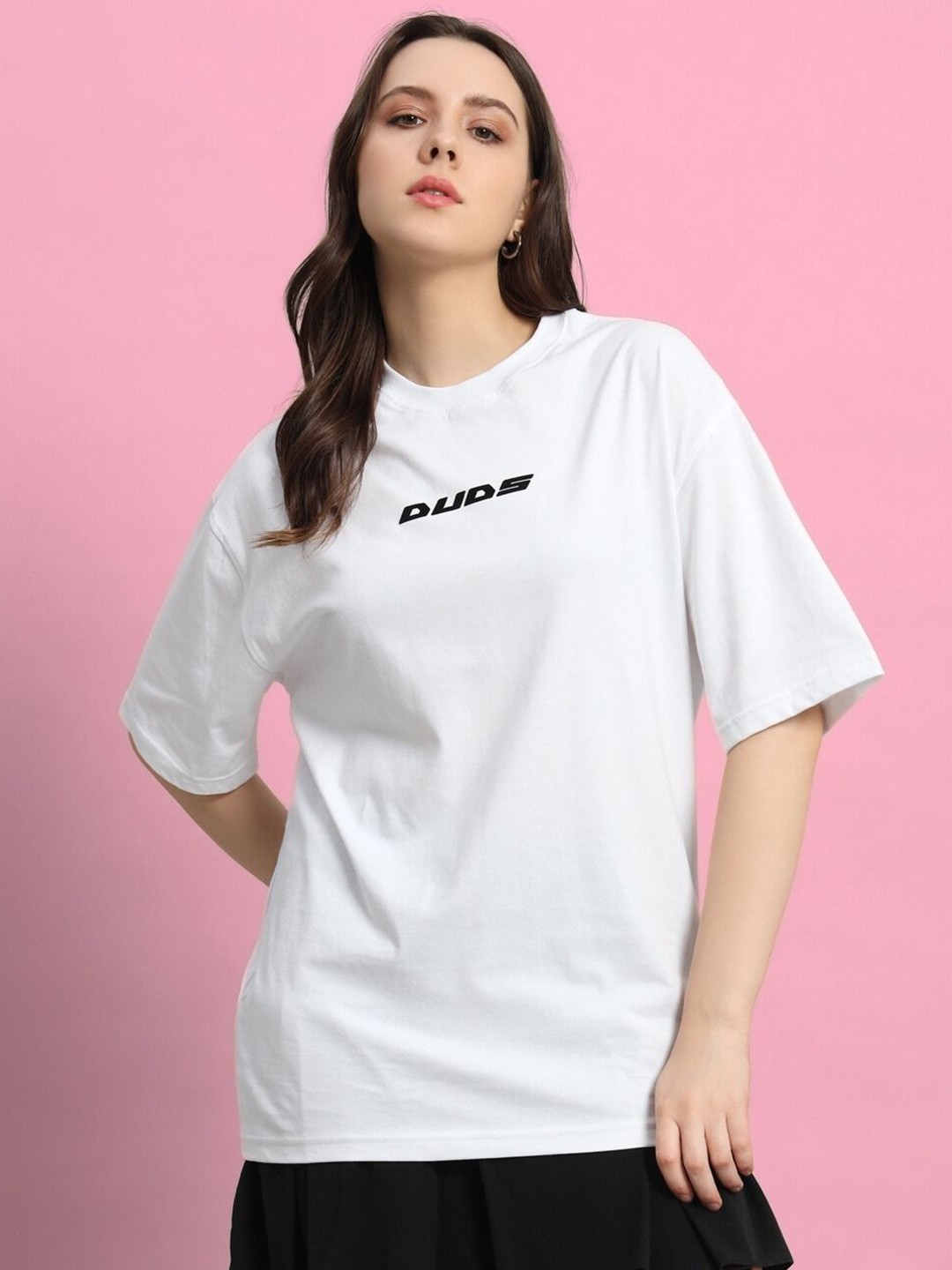 

WEARDUDS Women Printed T-shirt, White