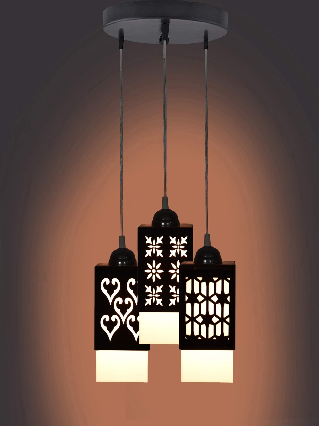 

Gojeeva Black and White Wooden Textured Contemporary Square Shaped Wall Lamp