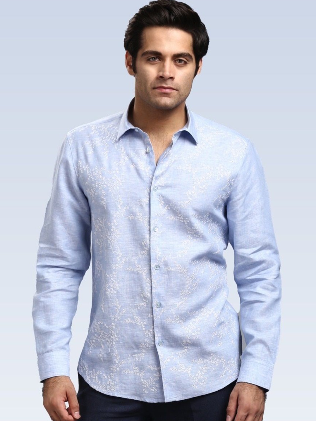 

ASUKA Men Opaque Printed Casual Shirt, Blue