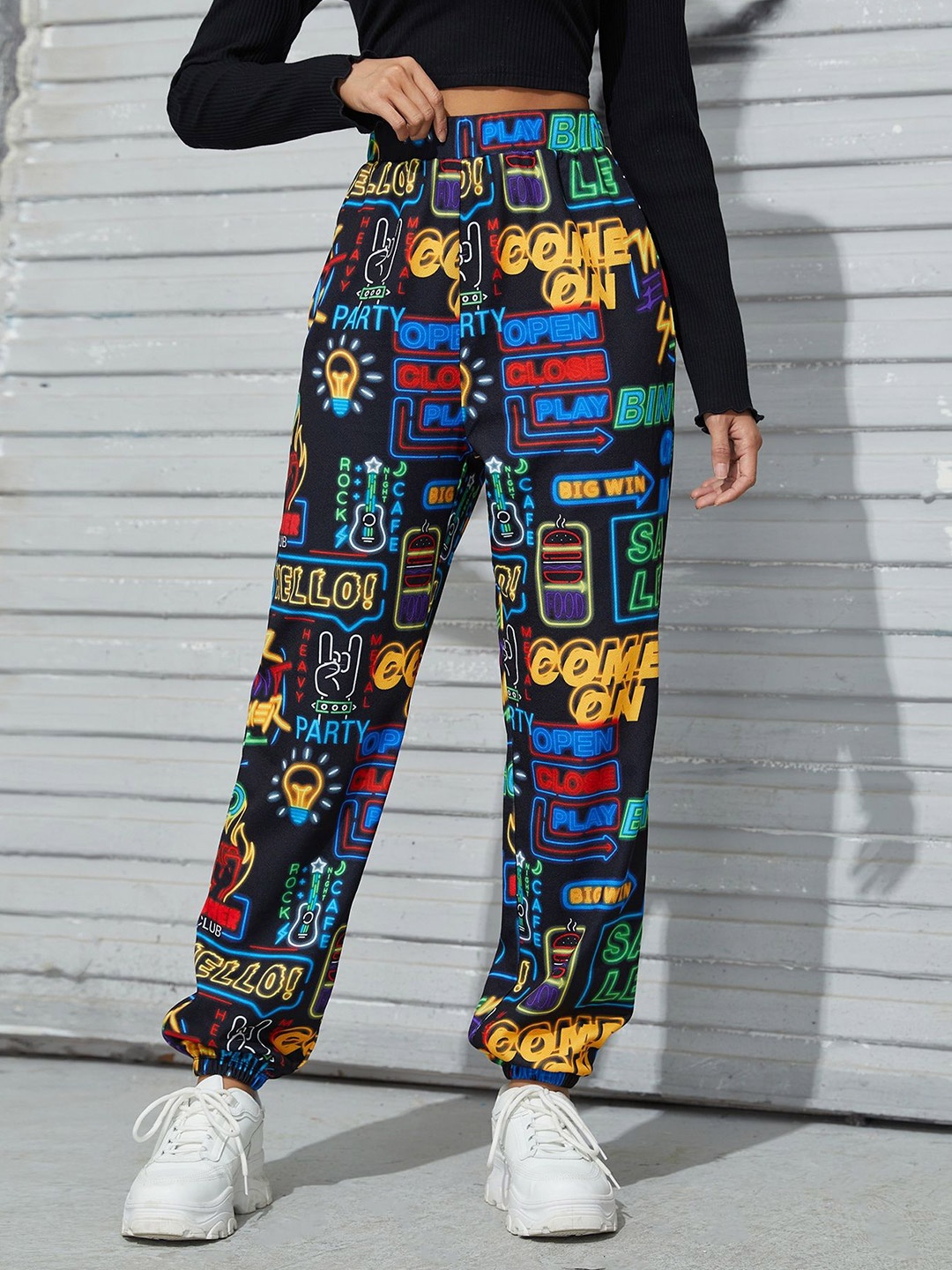 

Milastru Lycra Printed Casual Jegging, Black