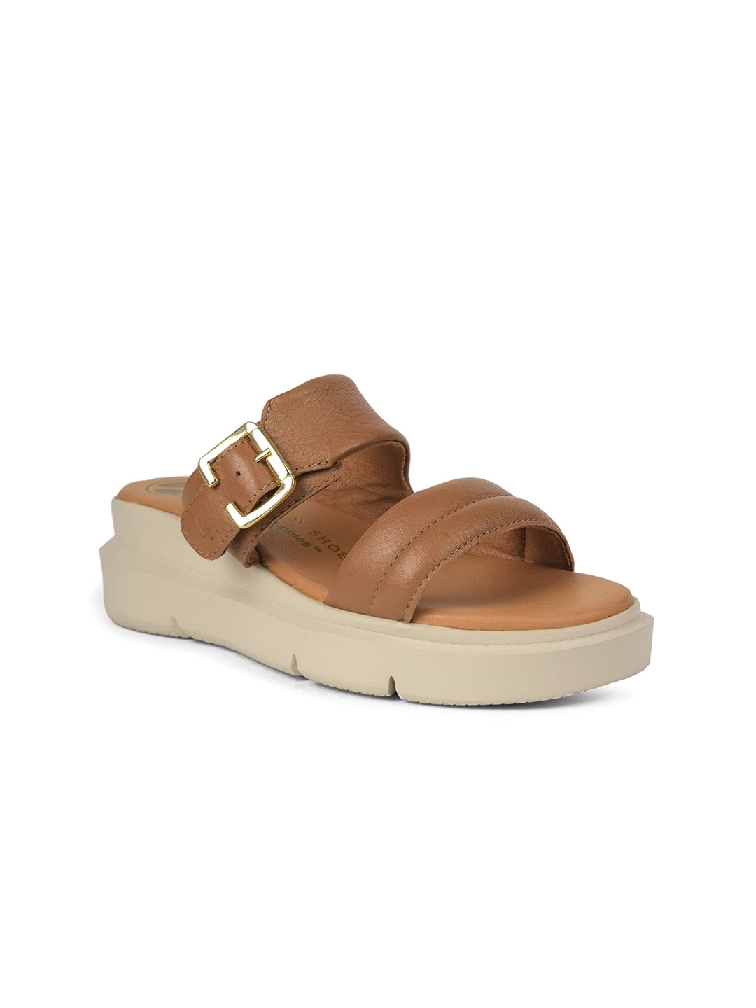 

Hush Puppies Wedge Mules, Tan