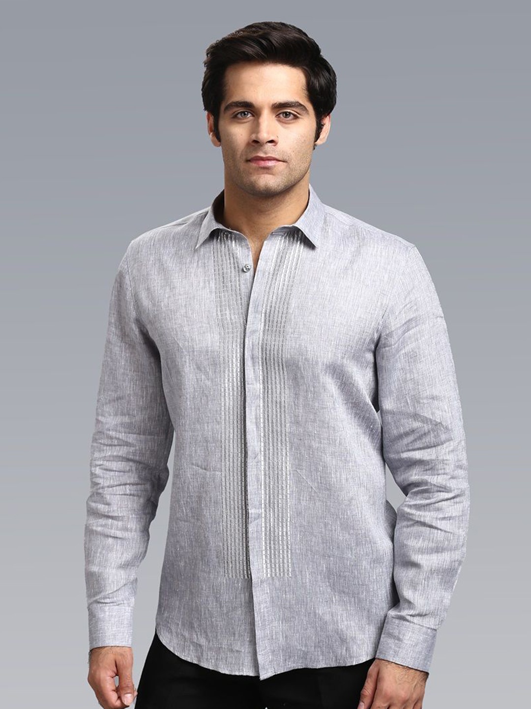 

ASUKA Men Opaque Casual Shirt, Grey