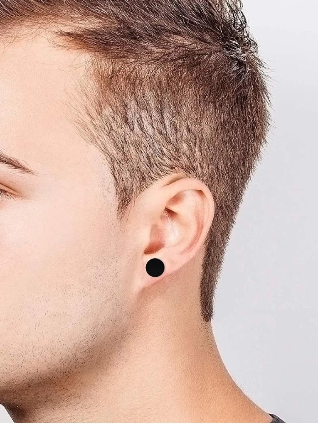 

V FASHION JEWELLERY Men Magnetic Contemporary Earring, Black