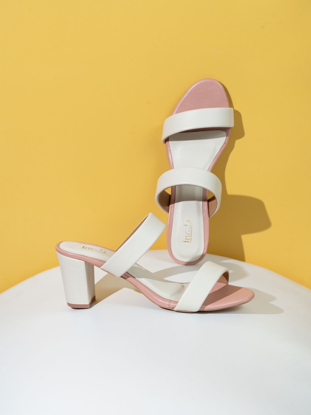 

Inc 5 Party Block Sandals, Cream