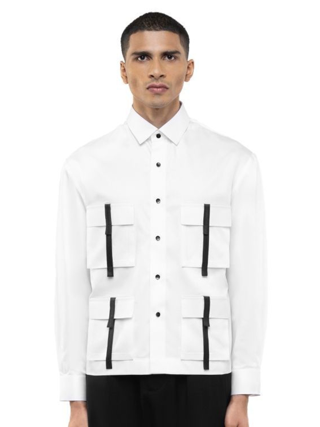 

SDS By Kushal Shah Men Smart Opaque Checked Party Shirt, White