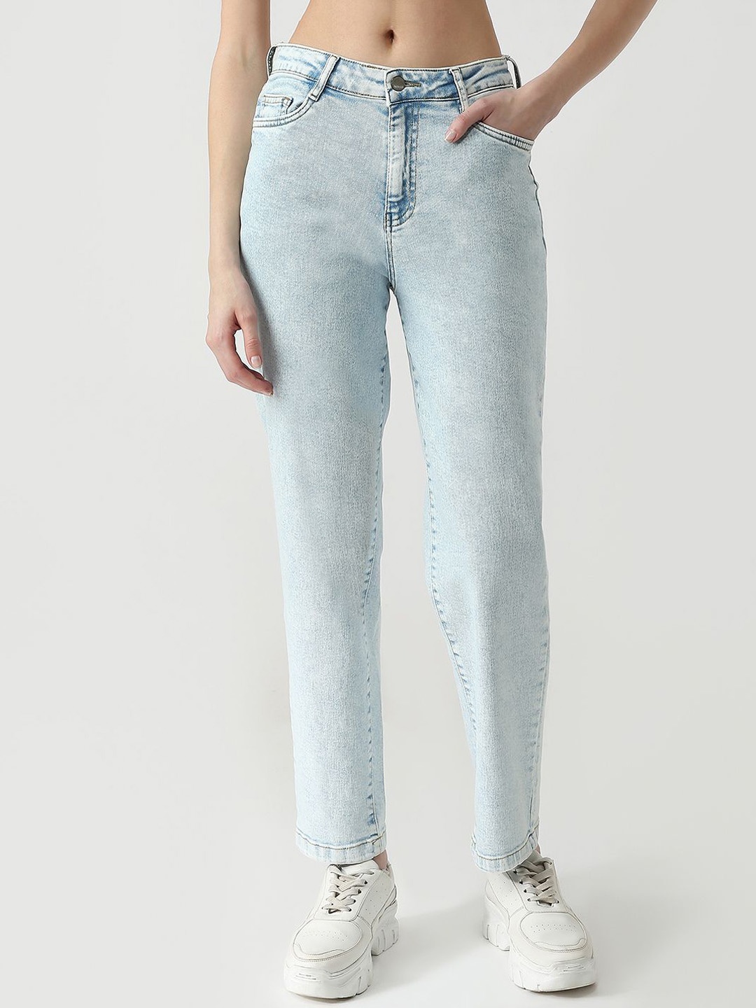 

Kraus Jeans Women High-Rise Light Fade Jeans, Blue