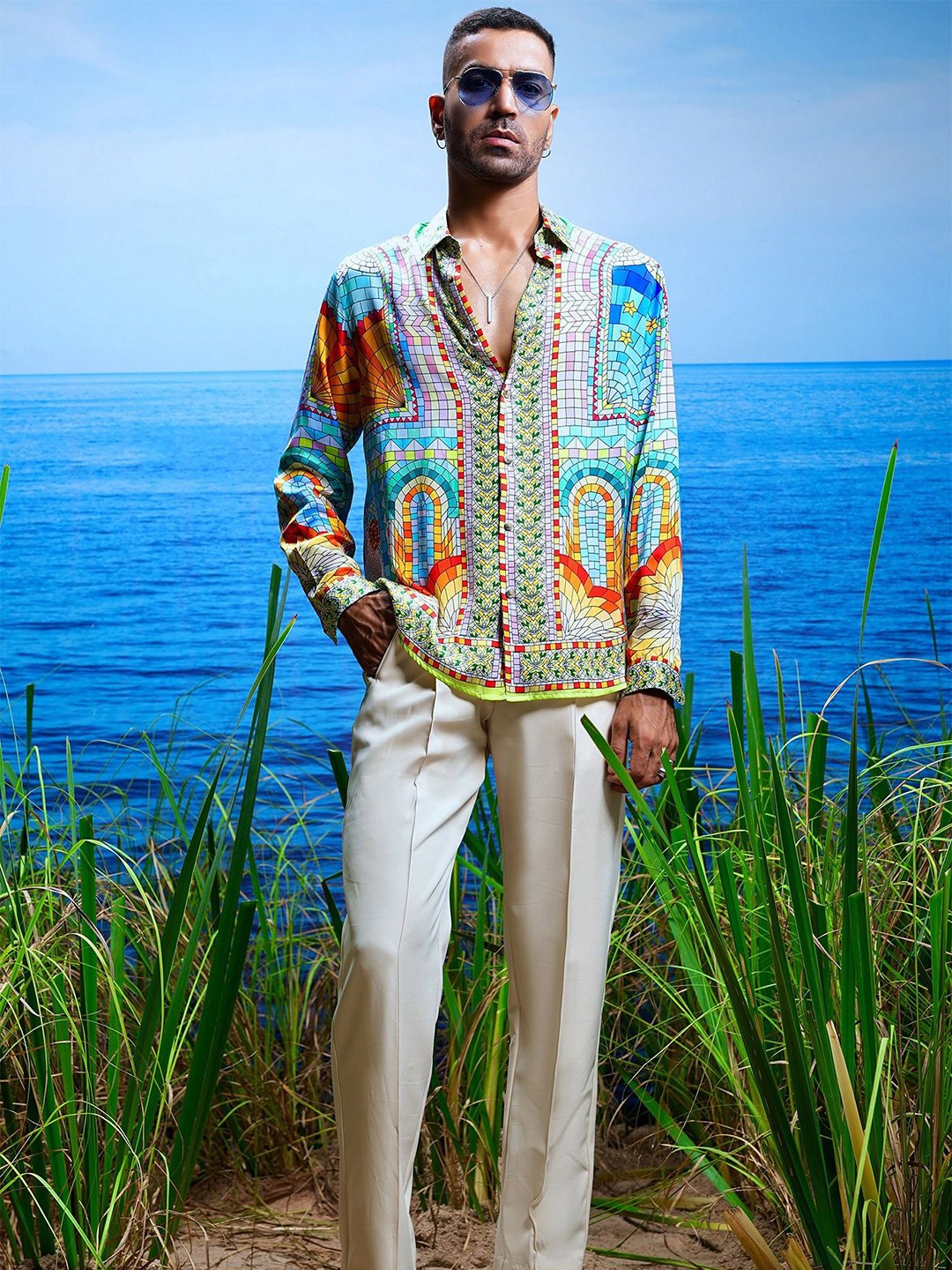 

ASUKA Men Opaque Printed Casual Shirt, Multi