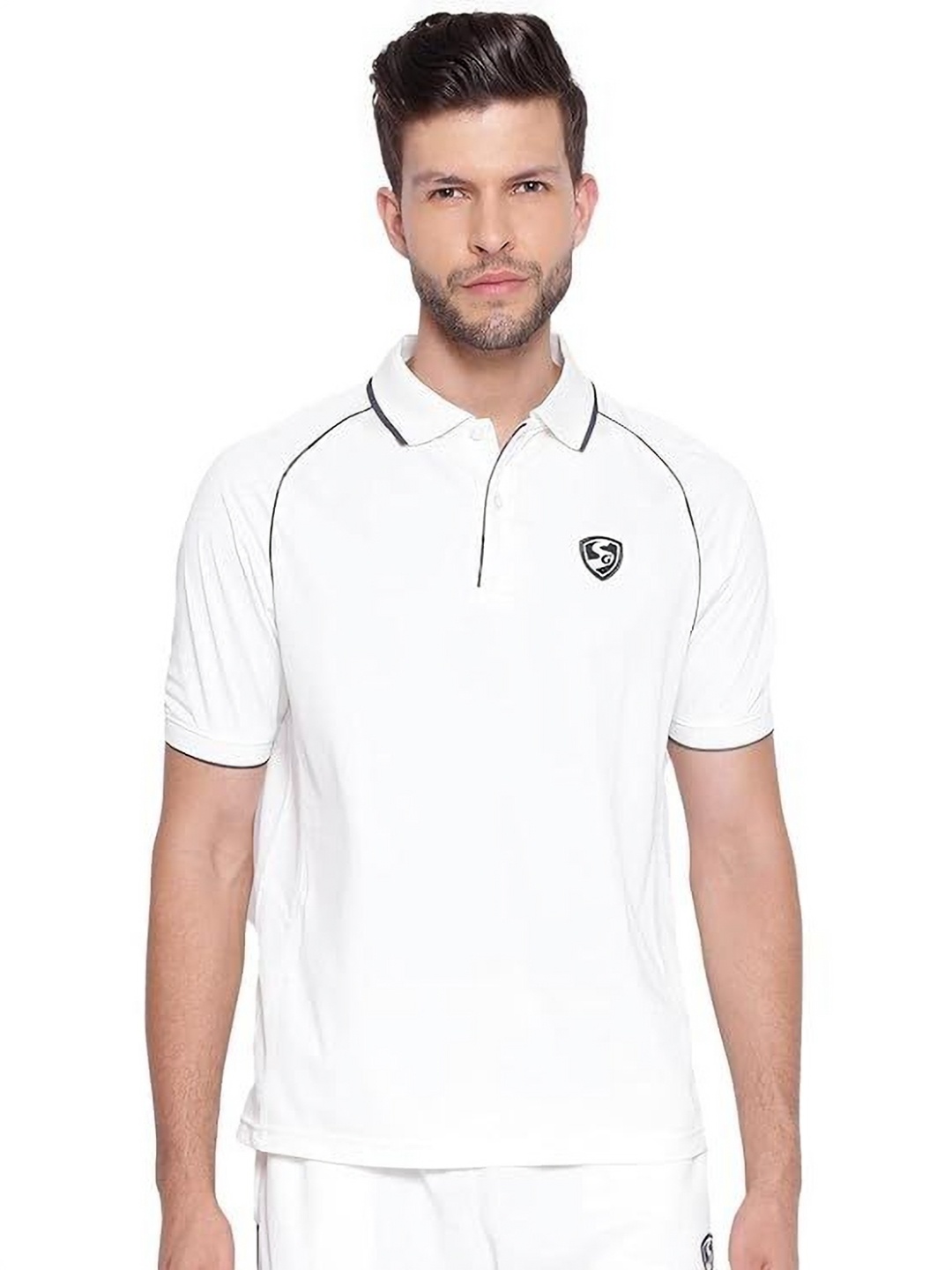 

SG Unisex Polo Collar T-shirt, White