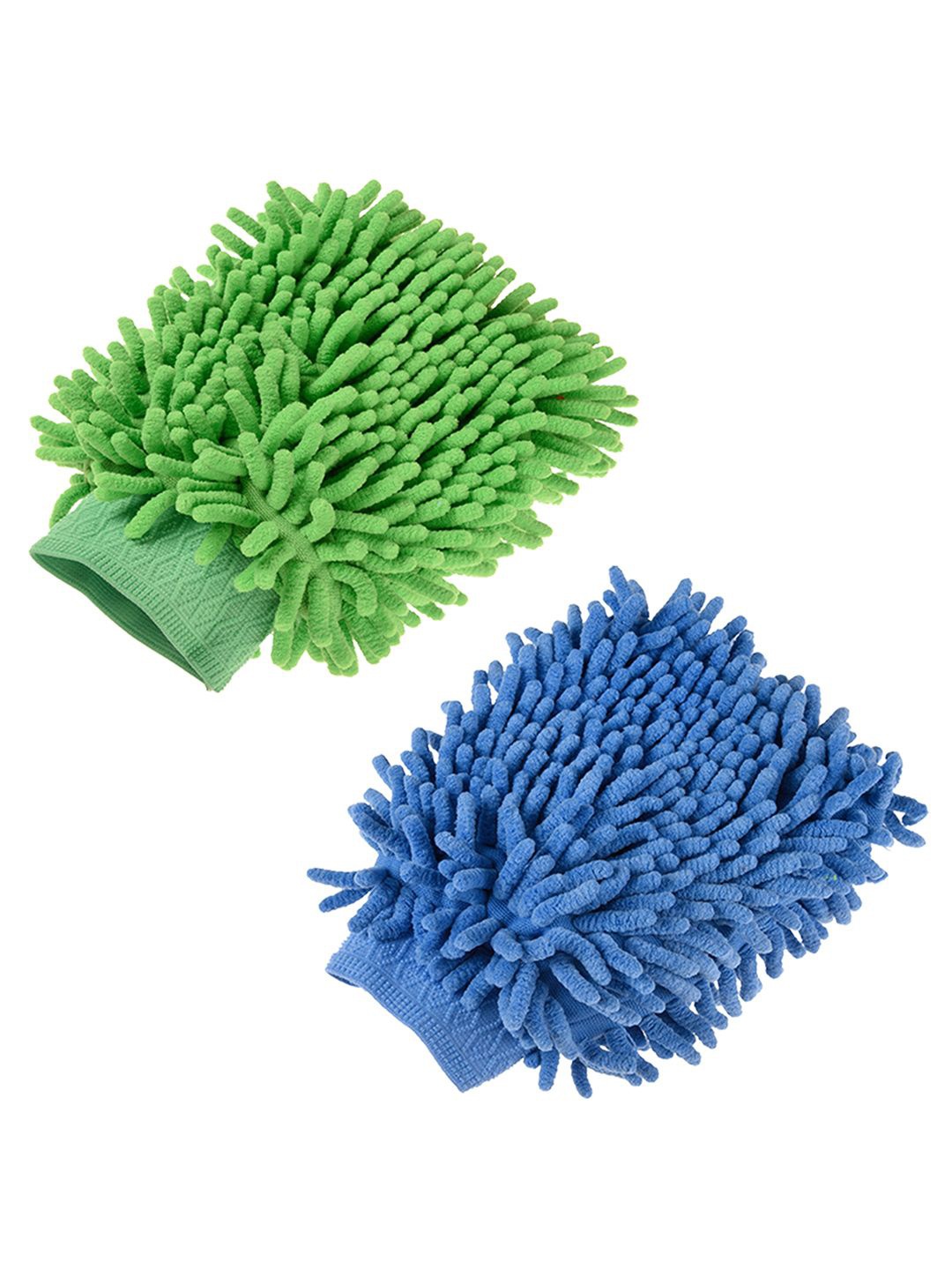 

Kuber Industries Green & Blue 2 Pieces Microfiber 50 GSM Cleaning Cloths