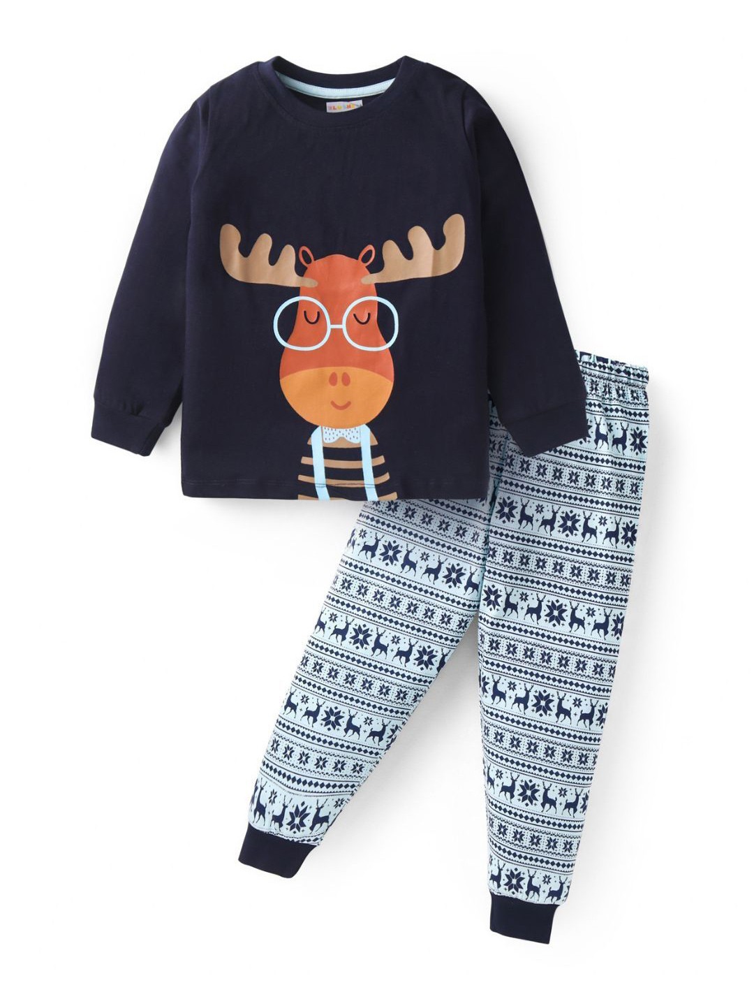 

BLUSHES Unisex Kids T-shirt with Pyjamas, Navy blue