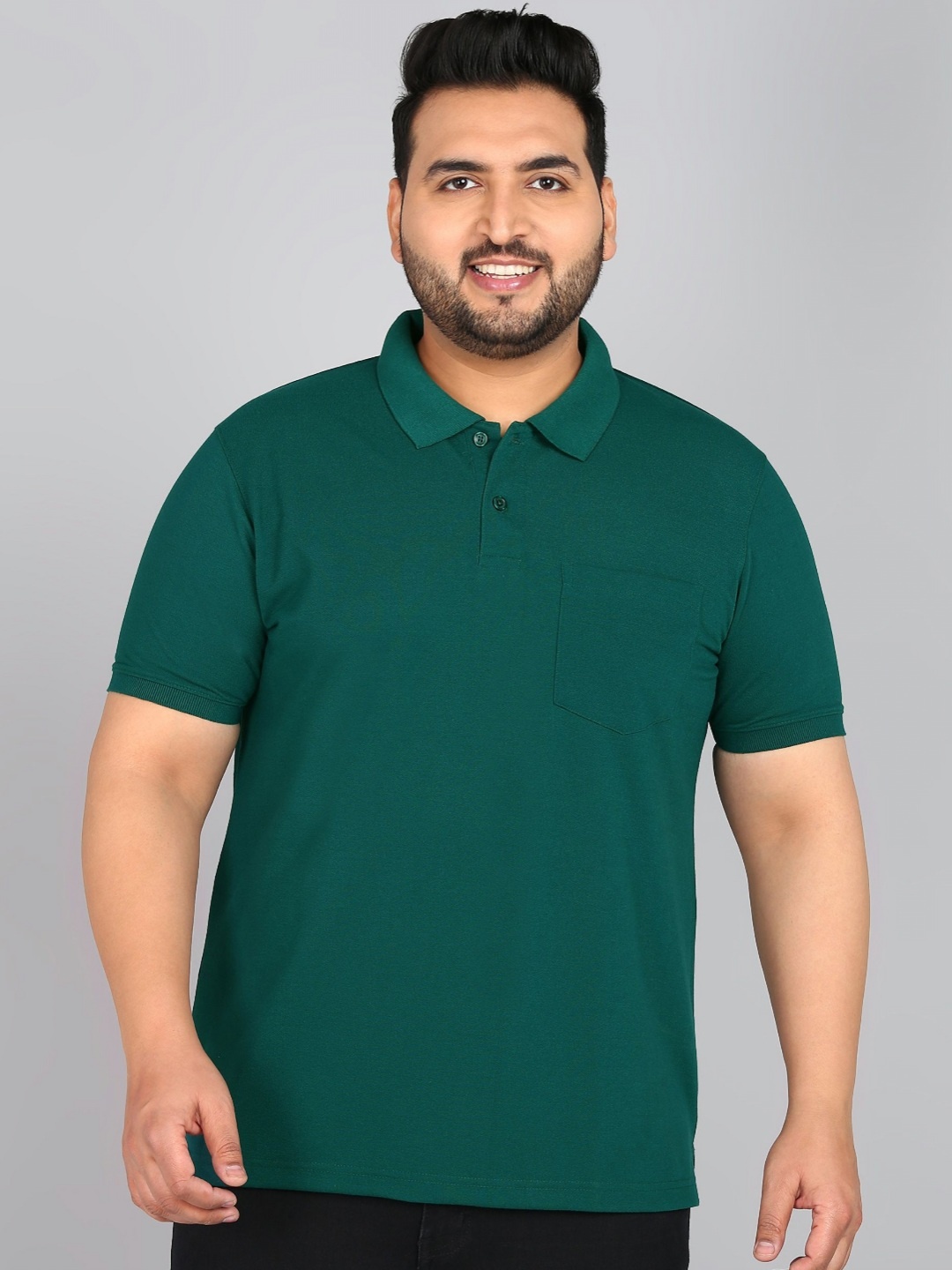 

XFOX Men Polo Collar T-shirt, Green