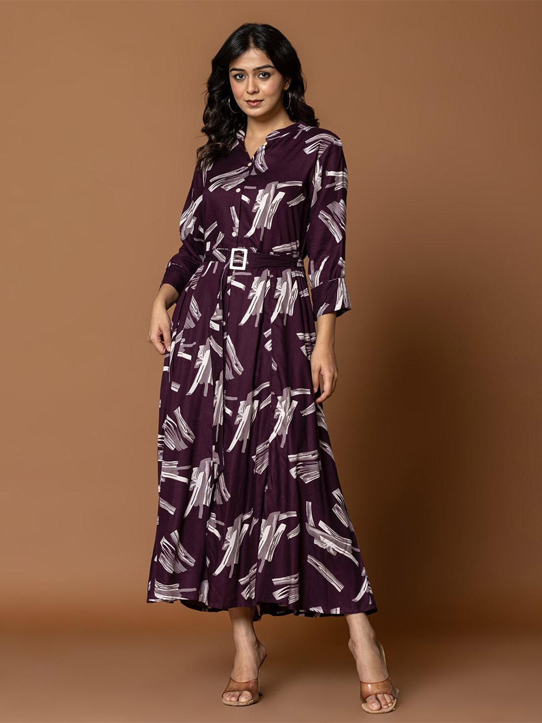 

Meena Bazaar Floral Print Fit & Flare Maxi Dress, Burgundy
