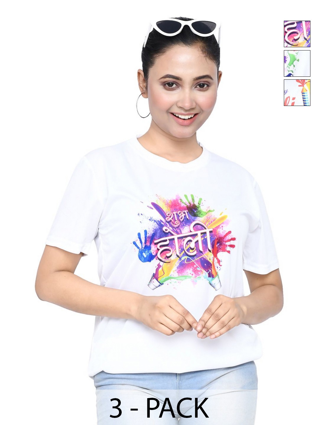

RAPL Women 3 Printed T-shirt, White