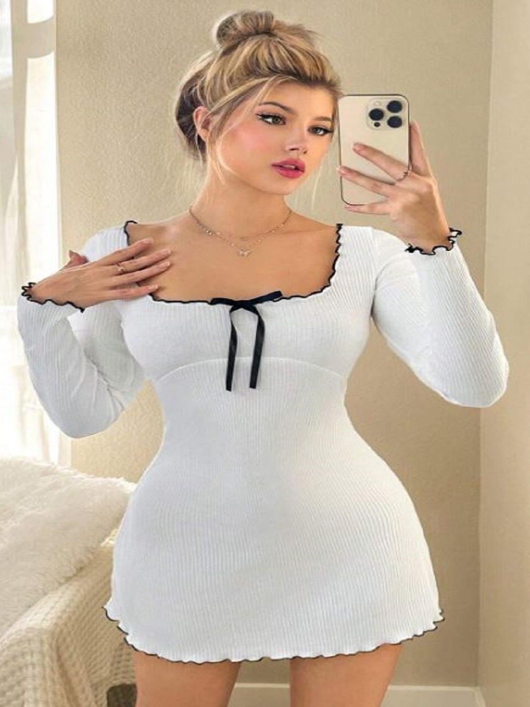 

JC JUMMY COUTURE Bodycon Mini Dress, White