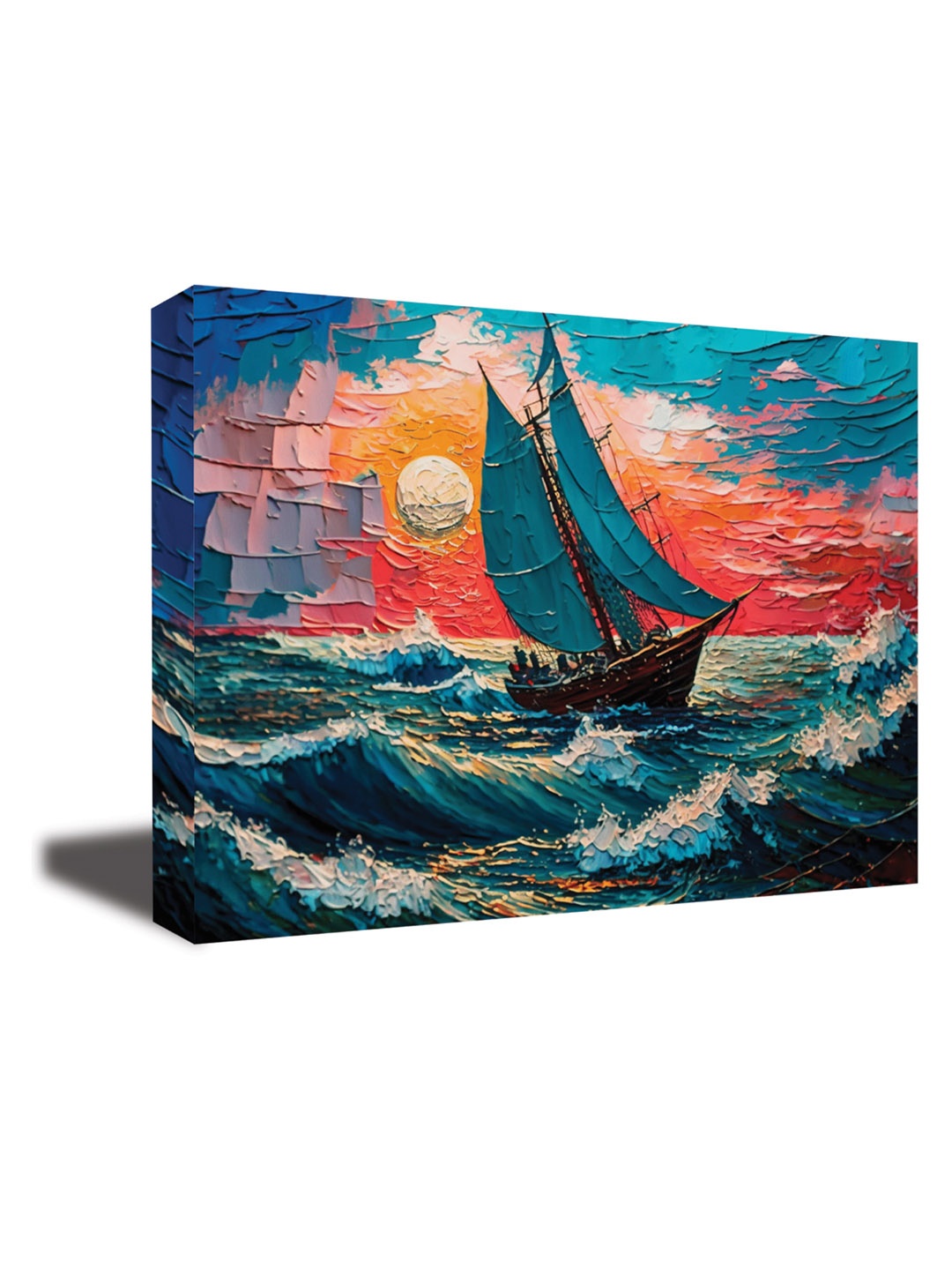 

CVANU Blue& Yellow Canvas Wall Paintings