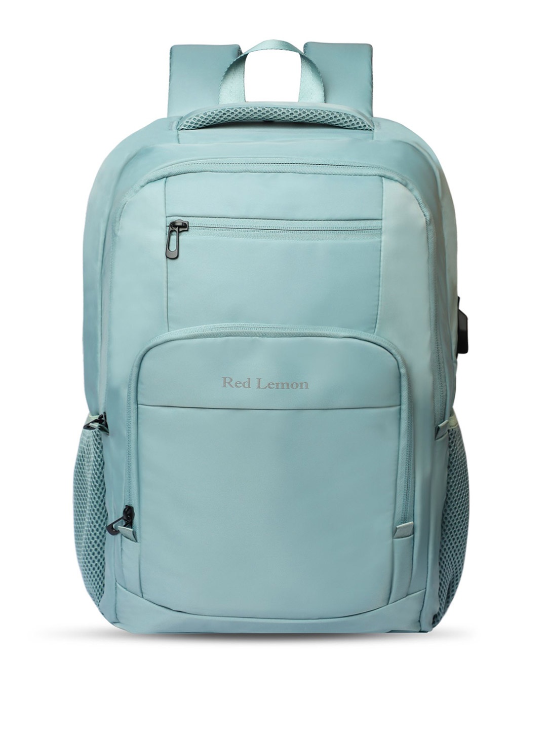 

Red Lemon Swiss Cut Design Laptop Backpack With Rain Cover, Blue