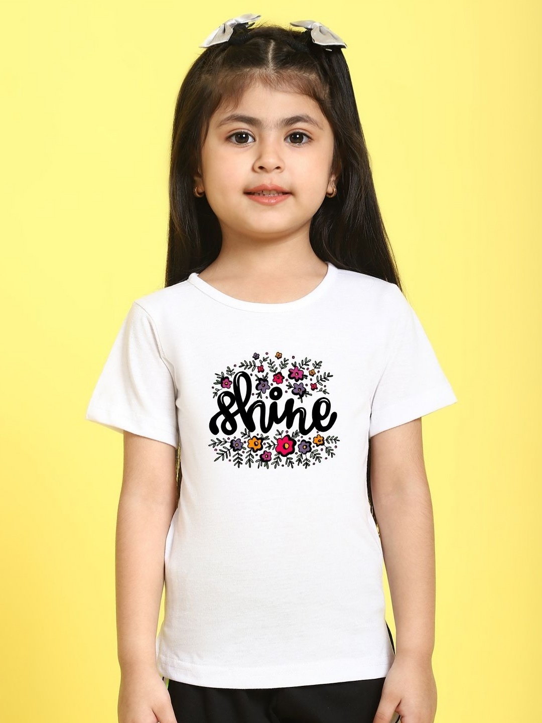 

MINI & MING Girls Cut Outs T-shirt, White