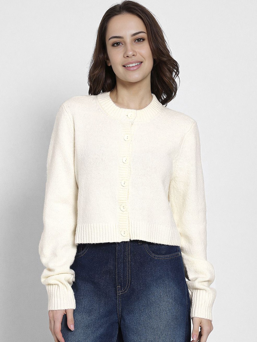 

AMERICAN EAGLE OUTFITTERS Women Printed Pullover, Cream