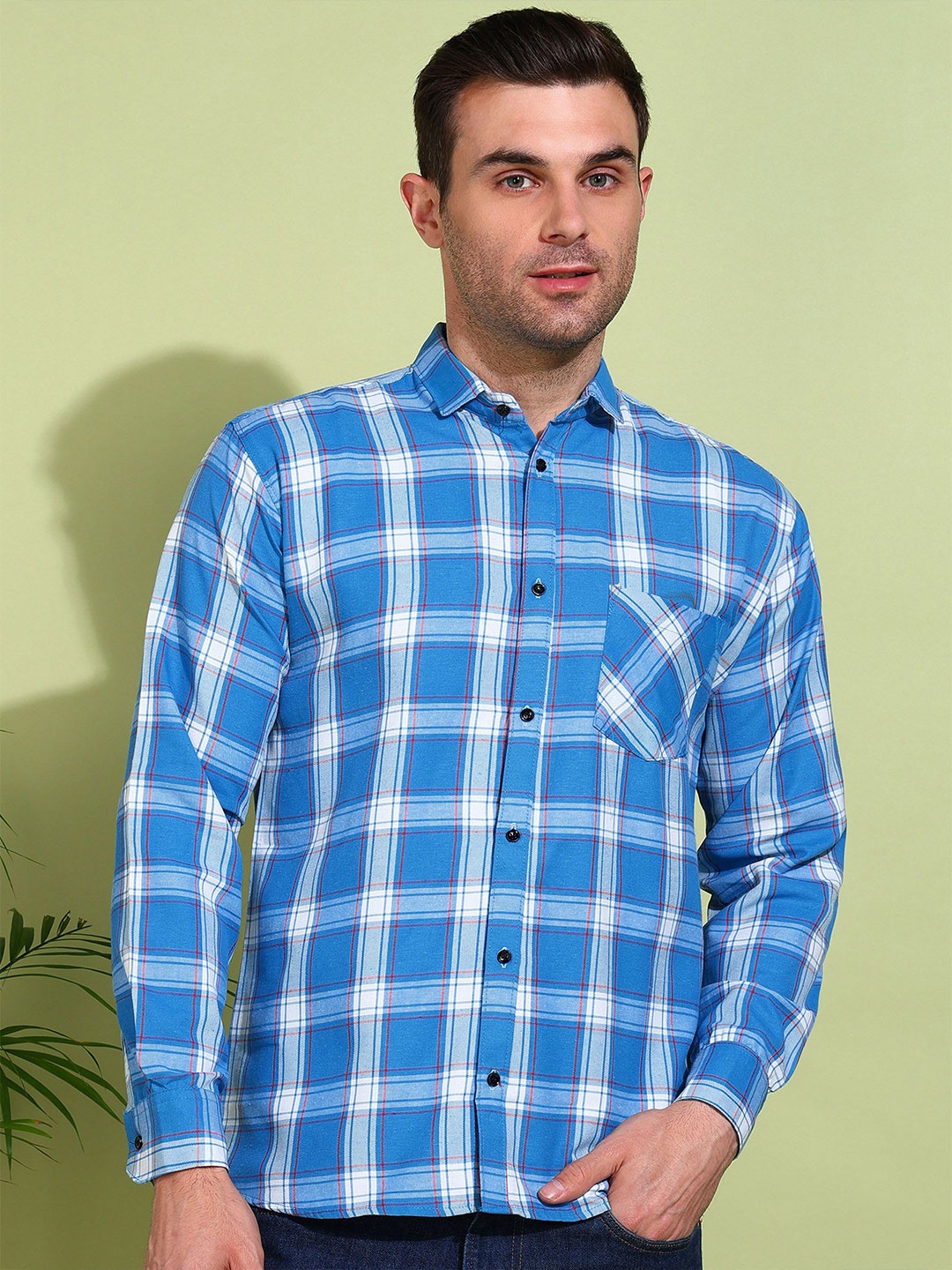 

Metronaut Men Classic Opaque Checked Casual Shirt, Multi