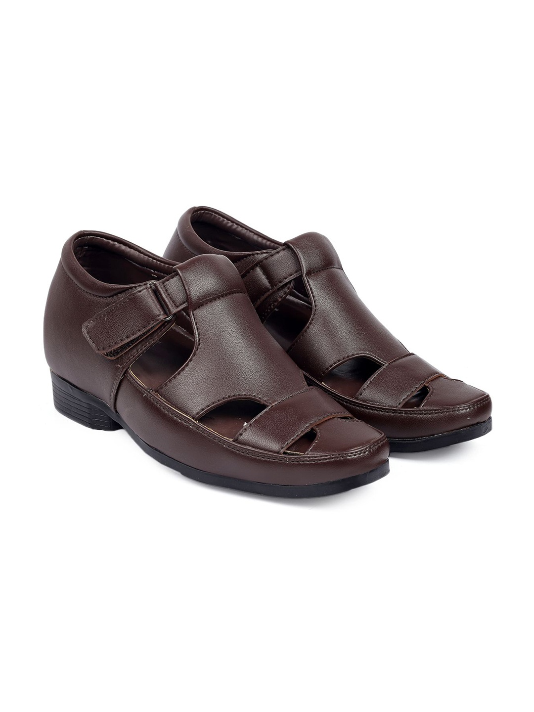 

Bxxy Men 3 Inch Hidden Elevator/Height Increasing Formal Sandals, Brown