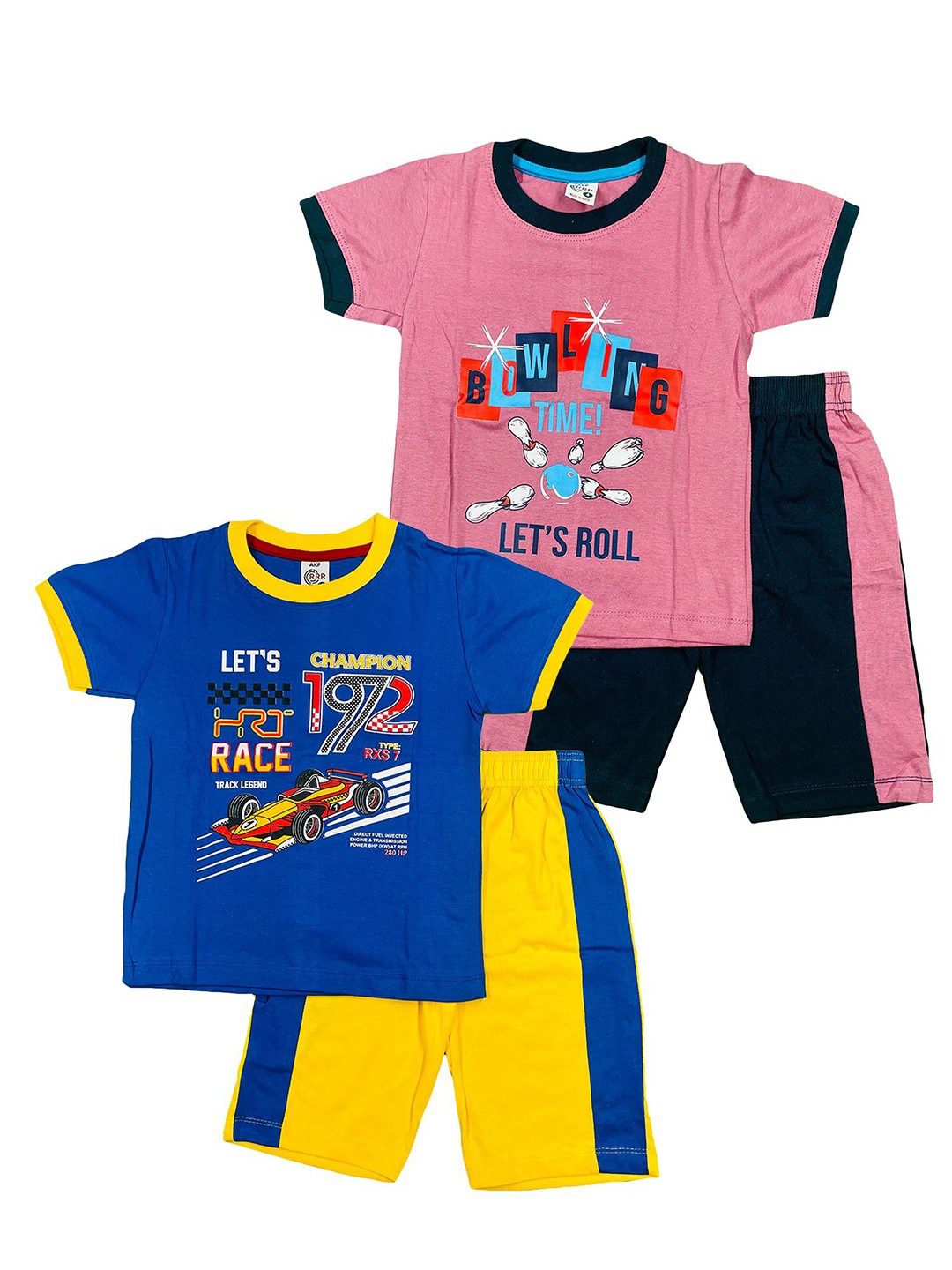 

Peerless Wear Boys Printed T-shirt with Shorts, Pink