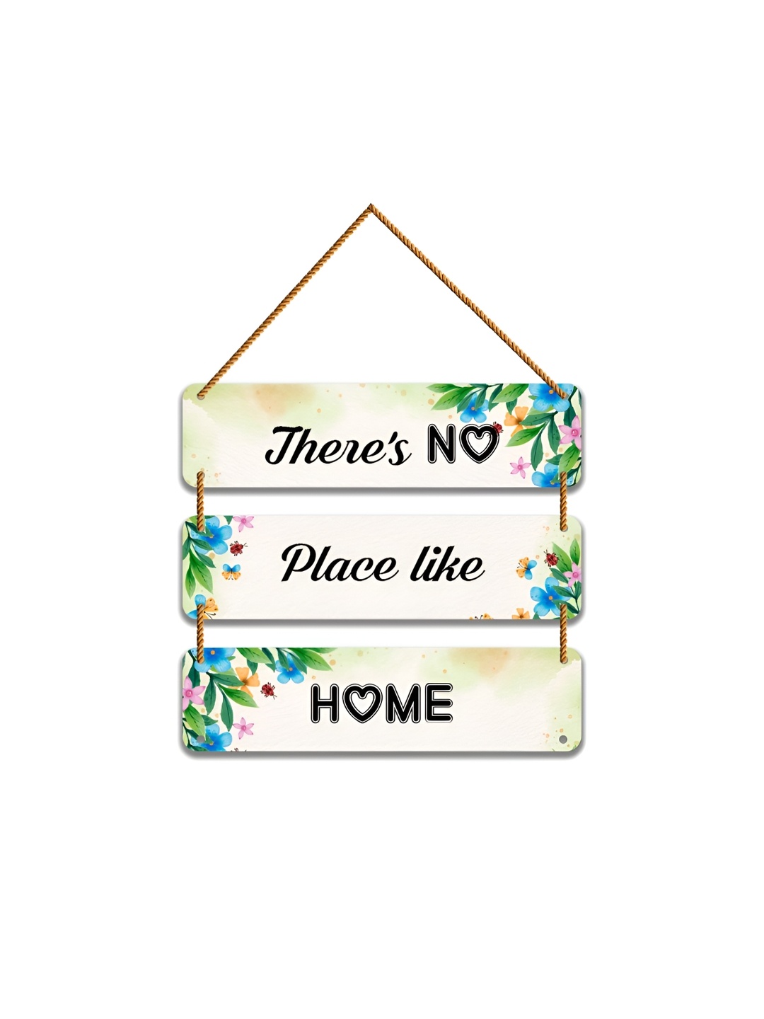 

WallDaddy Green & Blue Printed Motivational Wooden Wall Hanging
