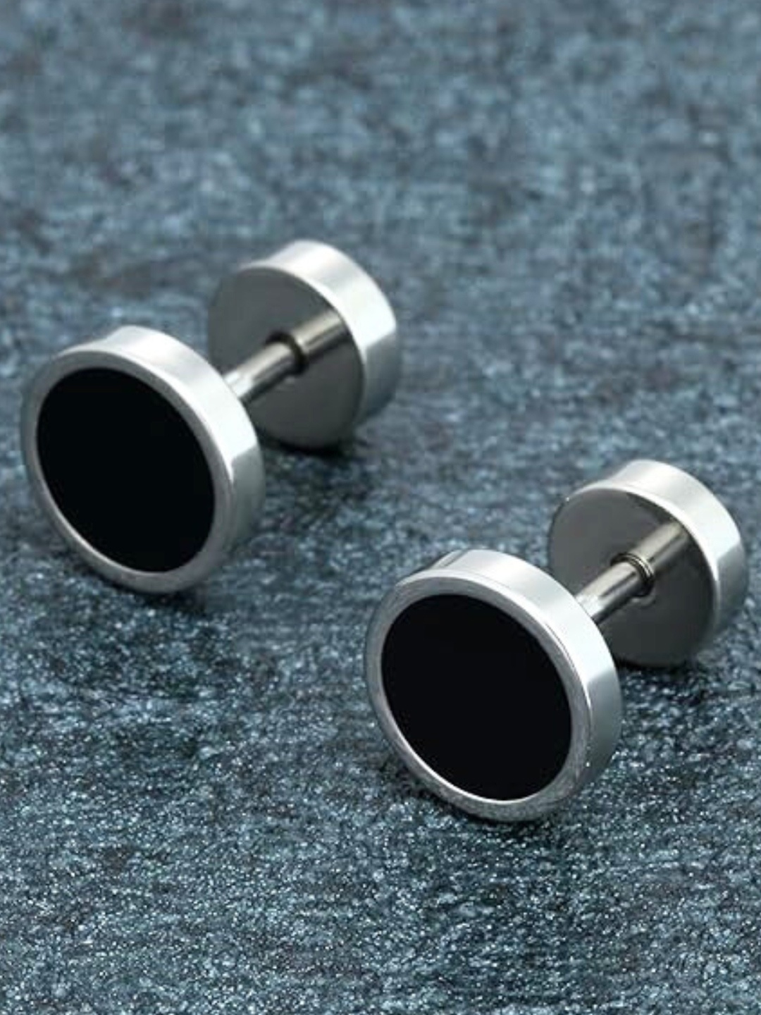 

The Roadster Lifestyle Co. Mens Contemporary Shaped Stud Earrings, Silver