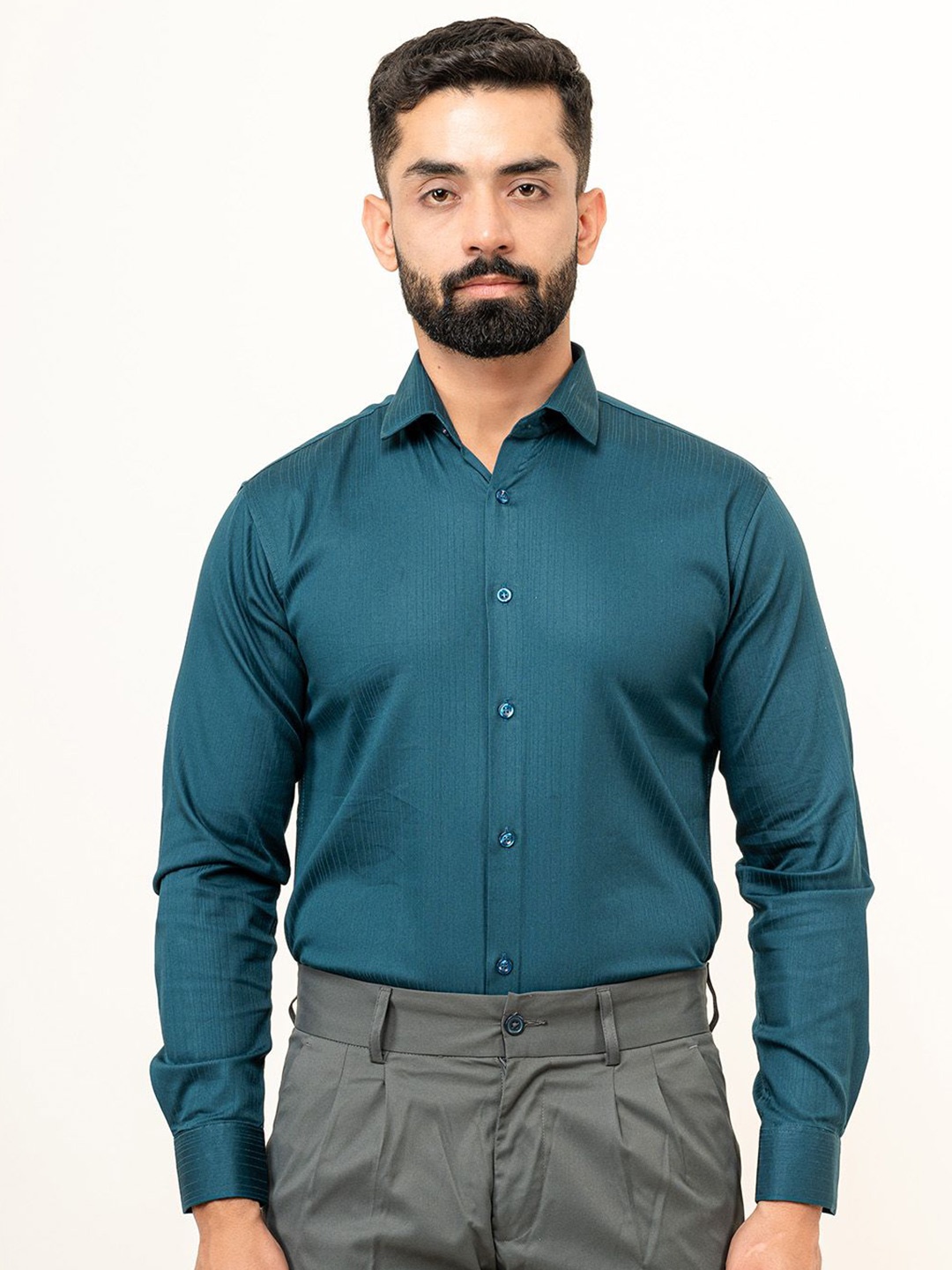 

Tistabene Men Opaque Casual Shirt, Teal