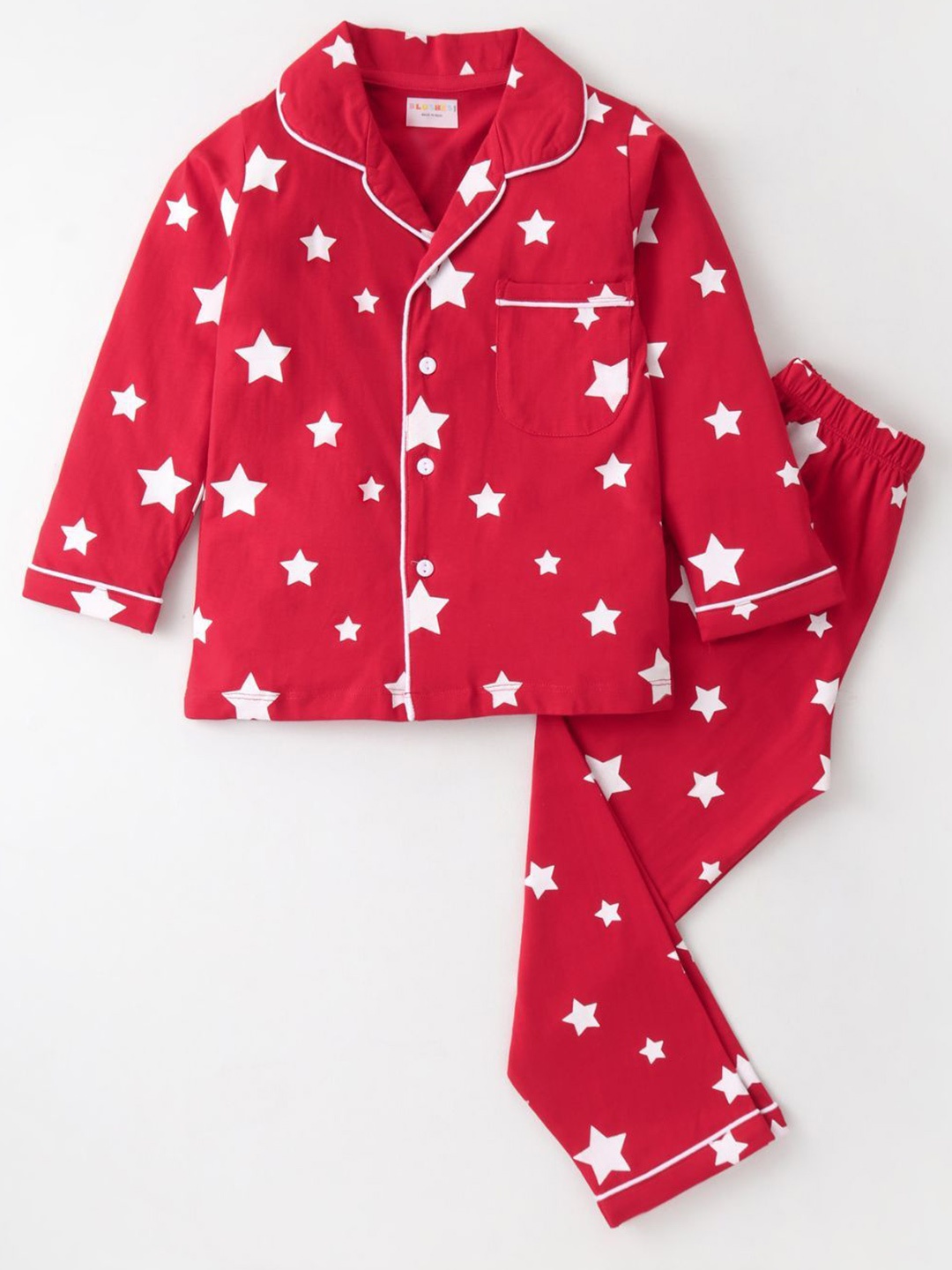 

BLUSHES Unisex Kids T-shirt with Pyjamas, Red
