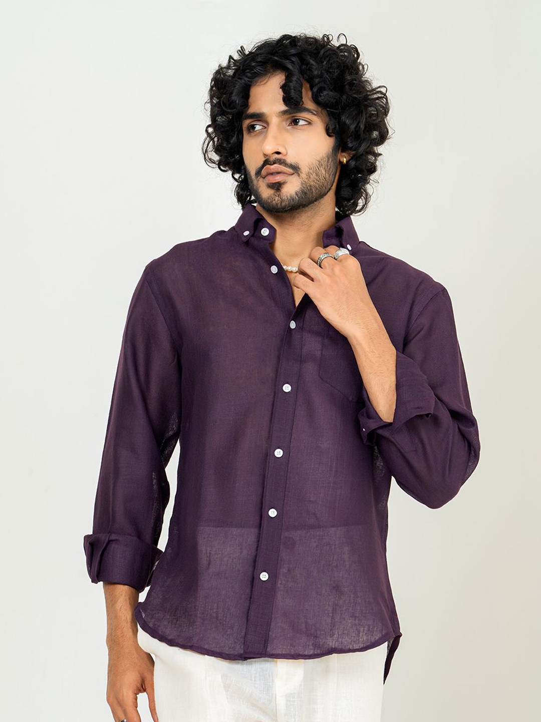 

Tistabene Men Opaque Casual Shirt, Purple