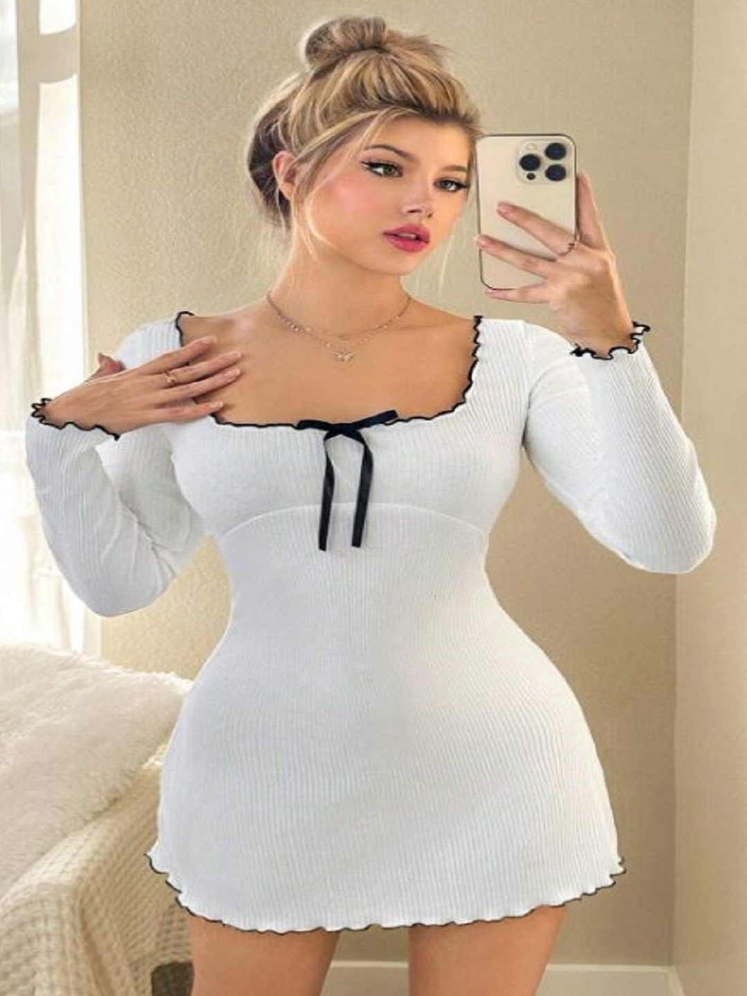 

JC JUMMY COUTURE Bodycon Mini Dress, White