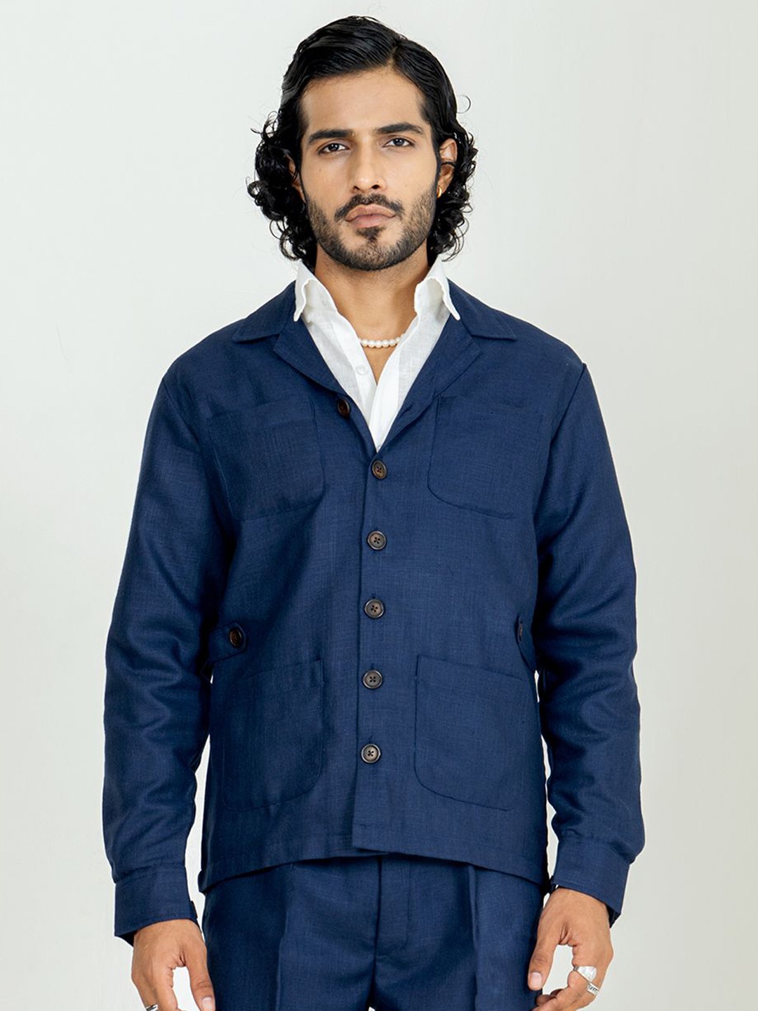 

Tistabene Men Opaque Casual Shirt, Navy blue