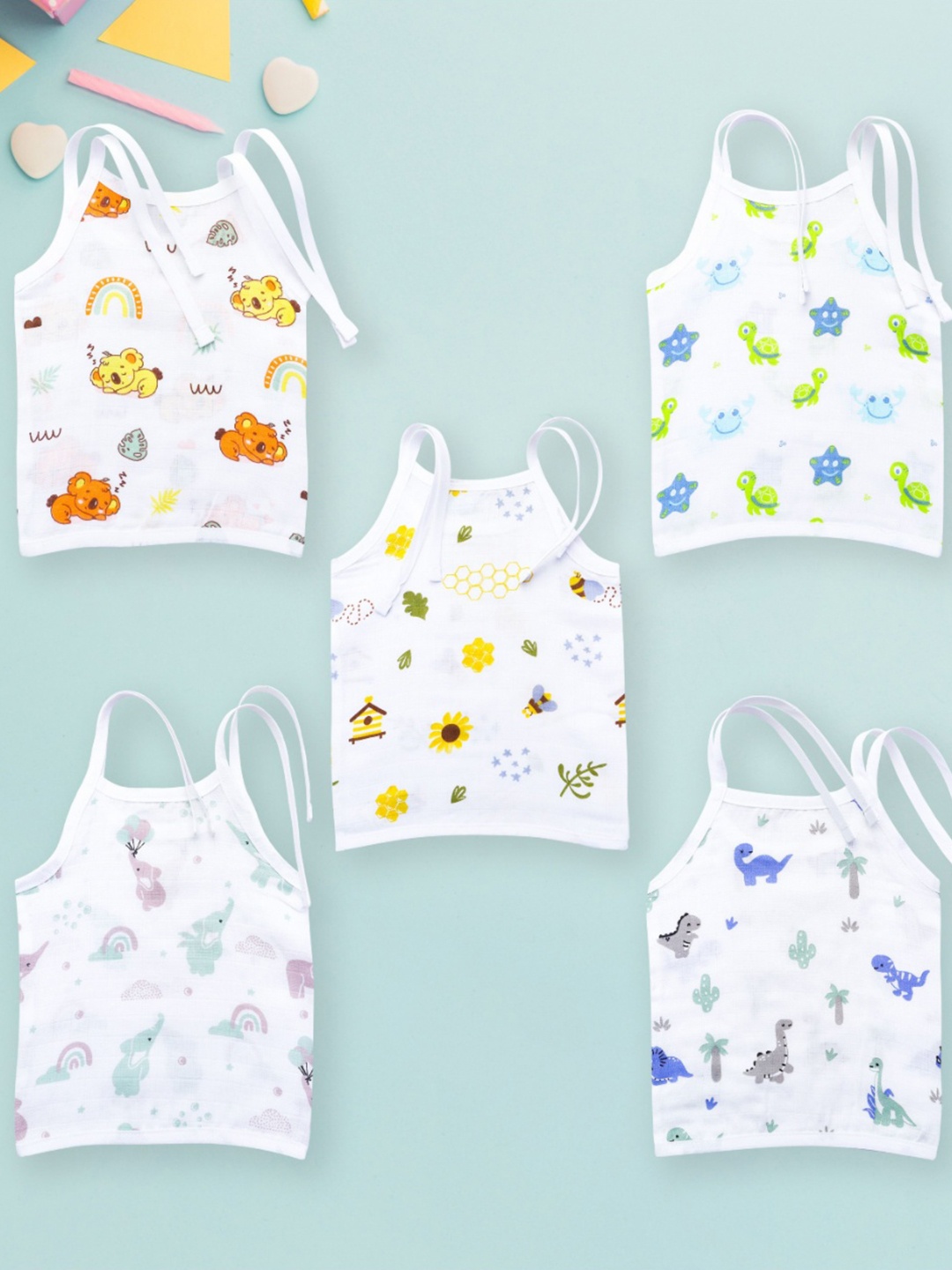 

YUV Kids 5 Printed Applique T-shirt, Multi