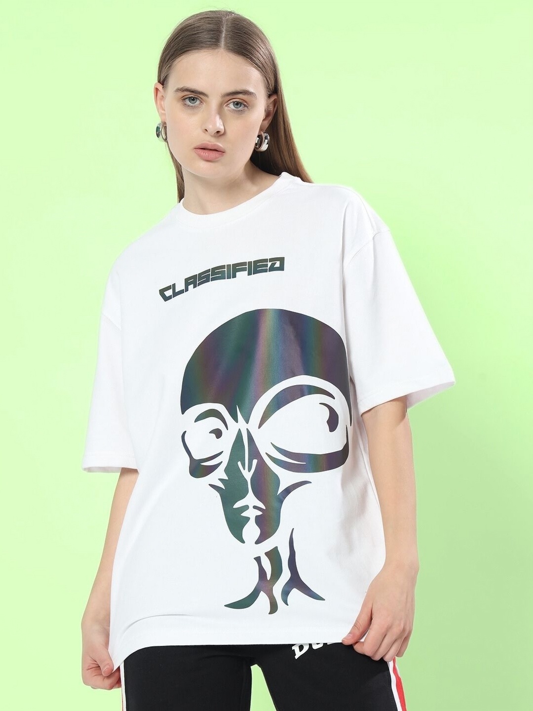 

WEARDUDS Women Printed T-shirt, White