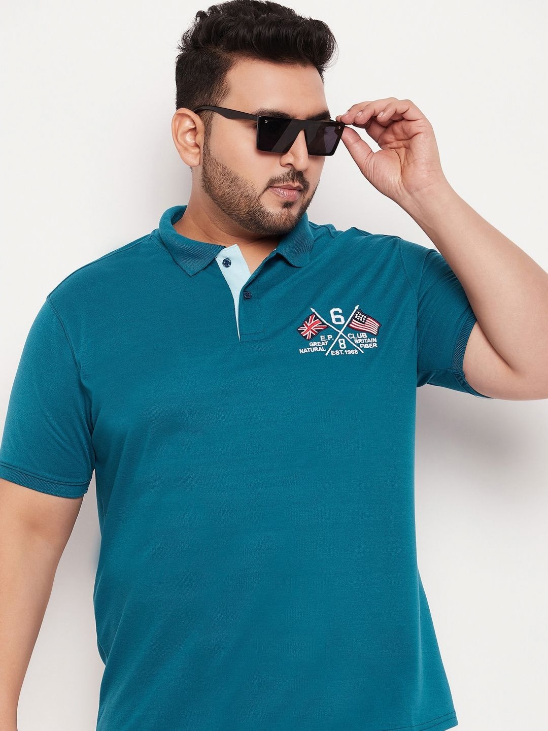 

XFOX Men Polo Collar T-shirt, Blue